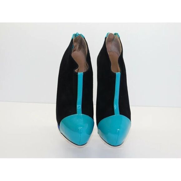 Aldo Color Block Suede Ankle Booties Size 7.  B55 - Picture 3 of 11